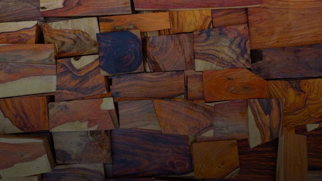 Exotic reclaimed wood material blocks for premium rustic wall panel and Wood Craft by Svarna Wooden Art